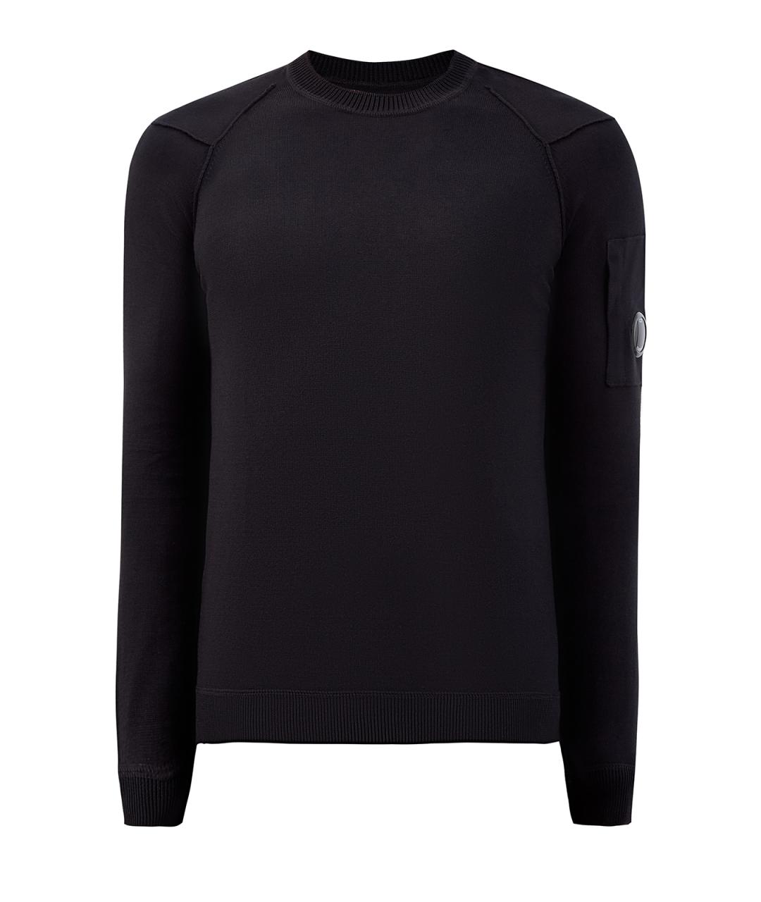 CP COMPANY Черный хлопковый джемпер / свитер, фото 1