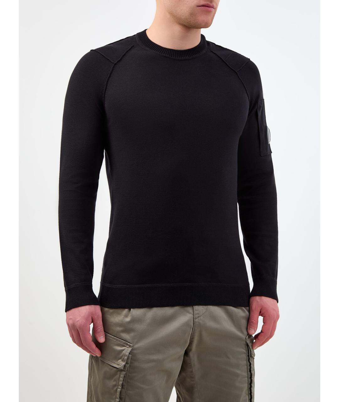 CP COMPANY Черный хлопковый джемпер / свитер, фото 3
