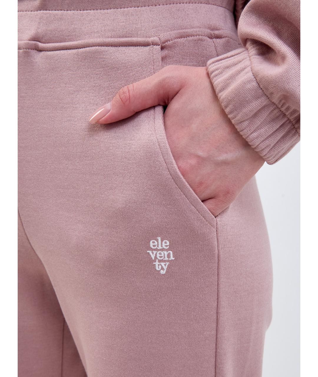 ELEVENTY Розовые хлопковые спортивные брюки и шорты, фото 5