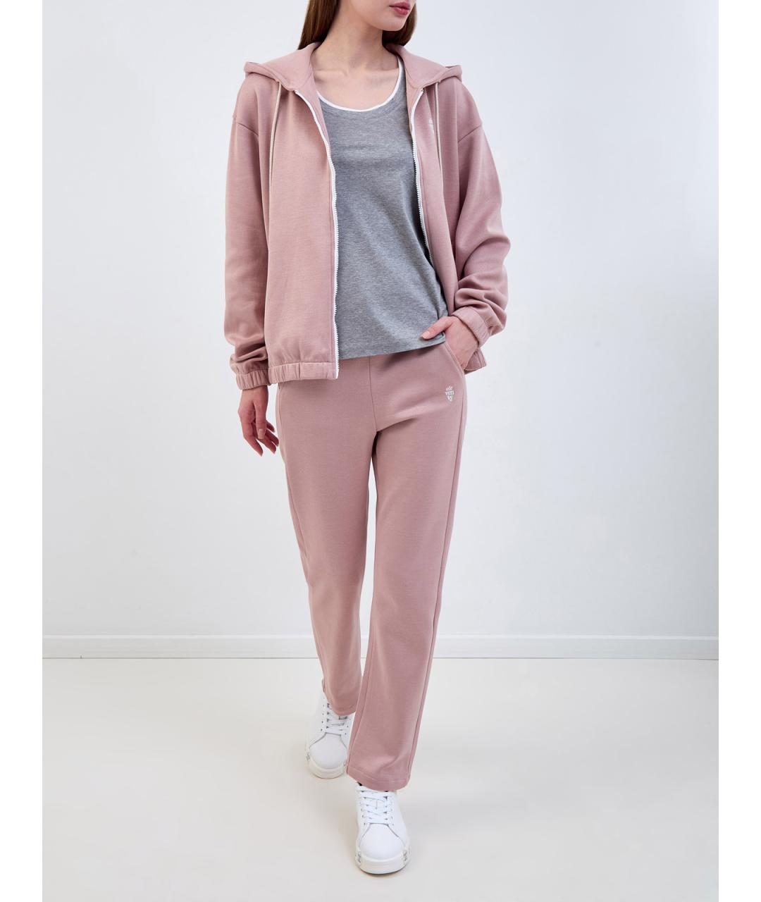 ELEVENTY Розовые хлопковые спортивные брюки и шорты, фото 2