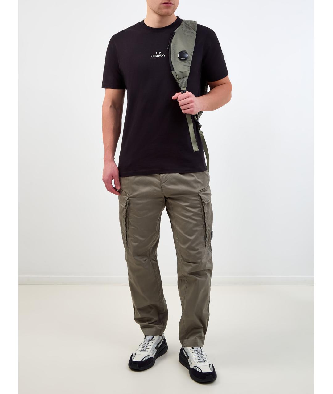 CP COMPANY Черная хлопковая футболка, фото 2