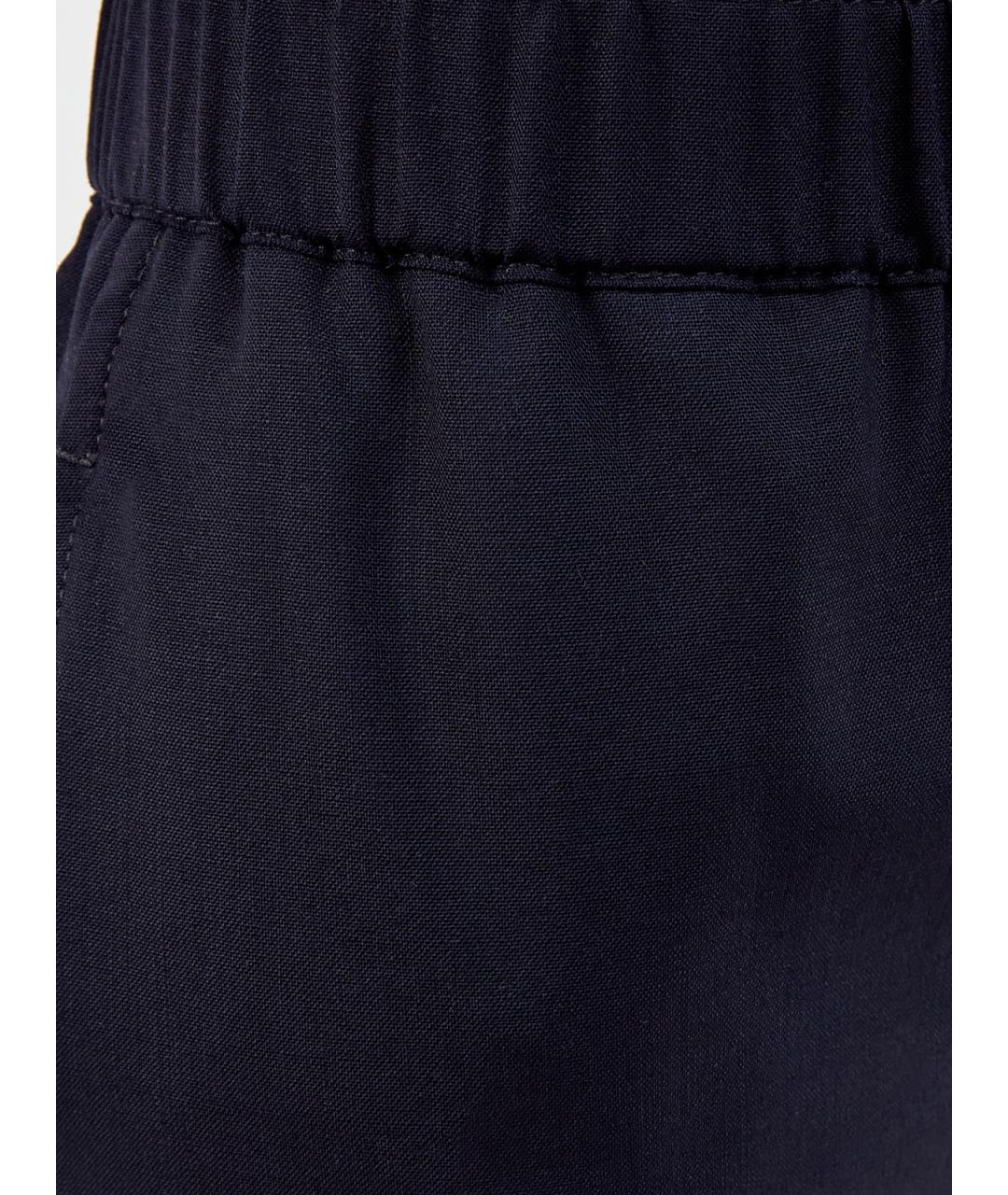 FABIANA FILIPPI Темно-синие шерстяные прямые брюки, фото 5