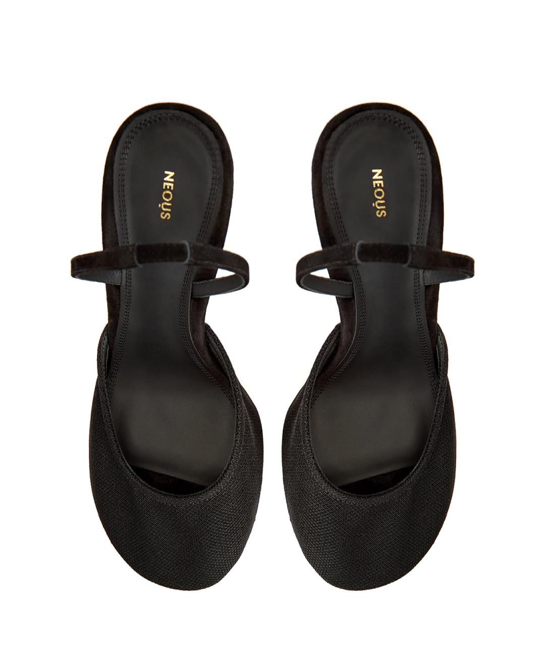 NEOUS Черные текстильные туфли, фото 6