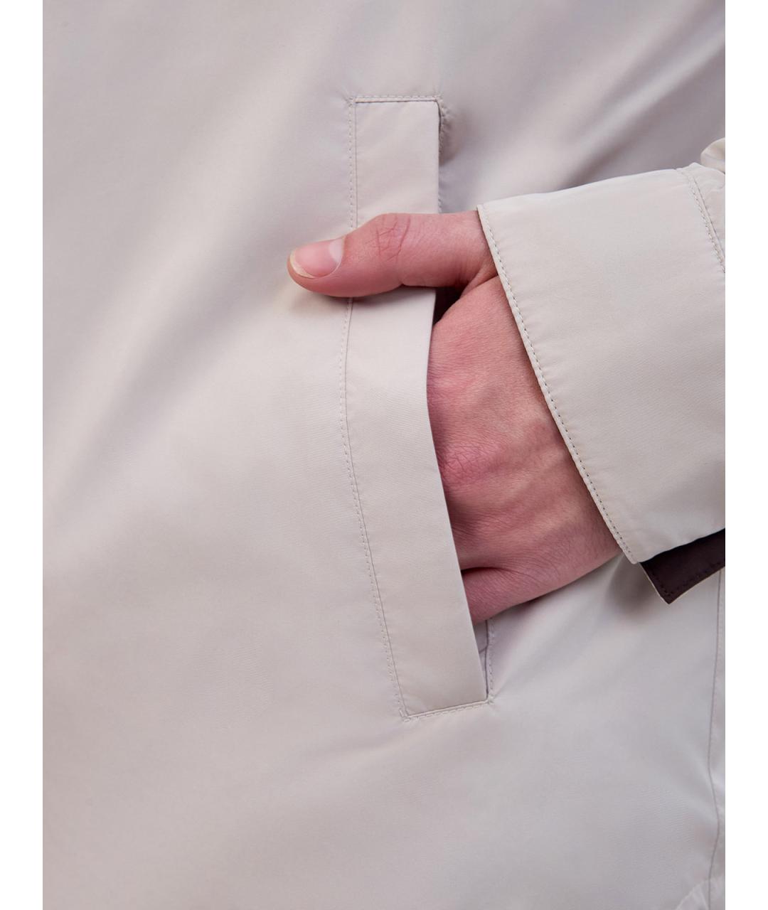 CANALI Коричневая полиэстеровая куртка, фото 6