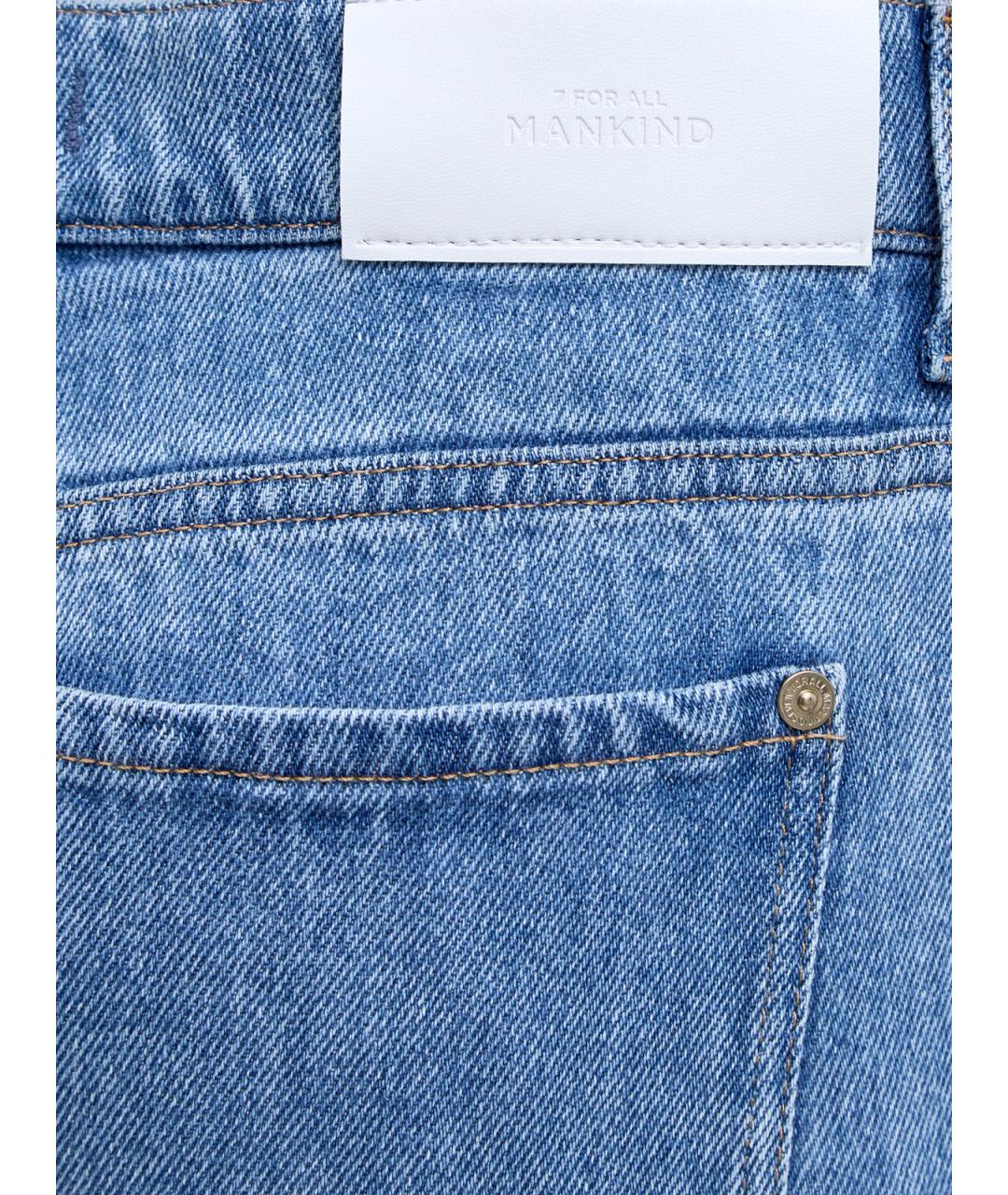 7 FOR ALL MANKIND Голубые прямые джинсы, фото 3