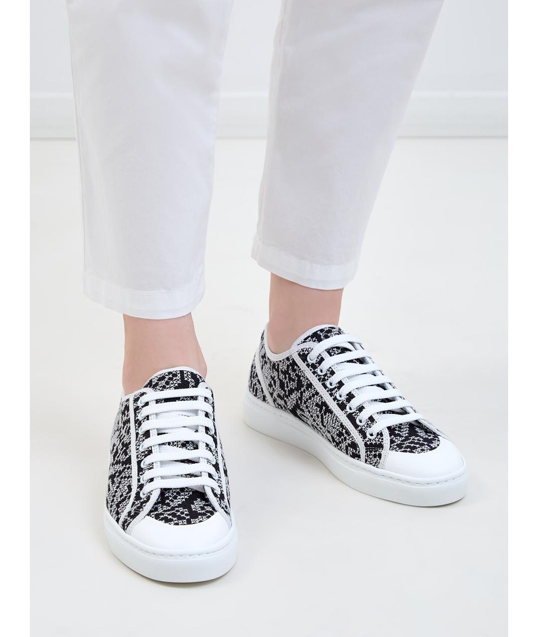 DOUCAL'S Черные текстильные кеды, фото 2