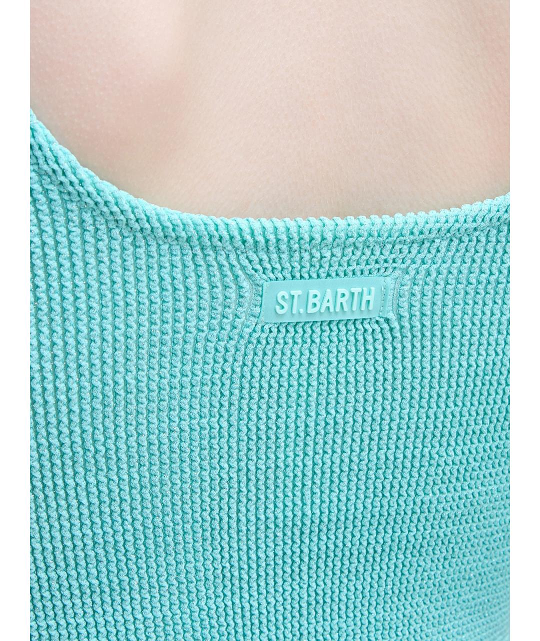 MC2 SAINT BARTH Бирюзовый полиамидовый сарафан, фото 5