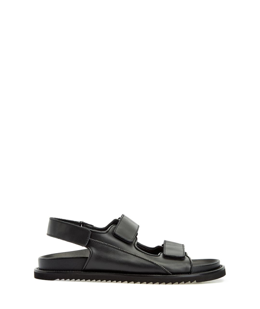 DOUCAL'S Черные кожаные сандалии, фото 7