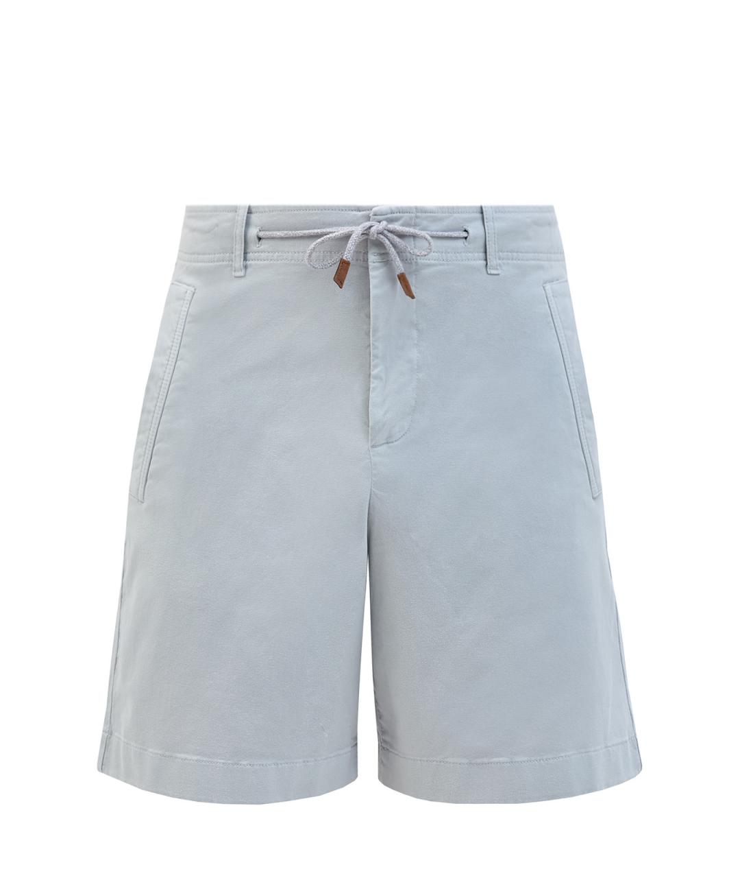 ELEVENTY Голубые хлопковые шорты, фото 1