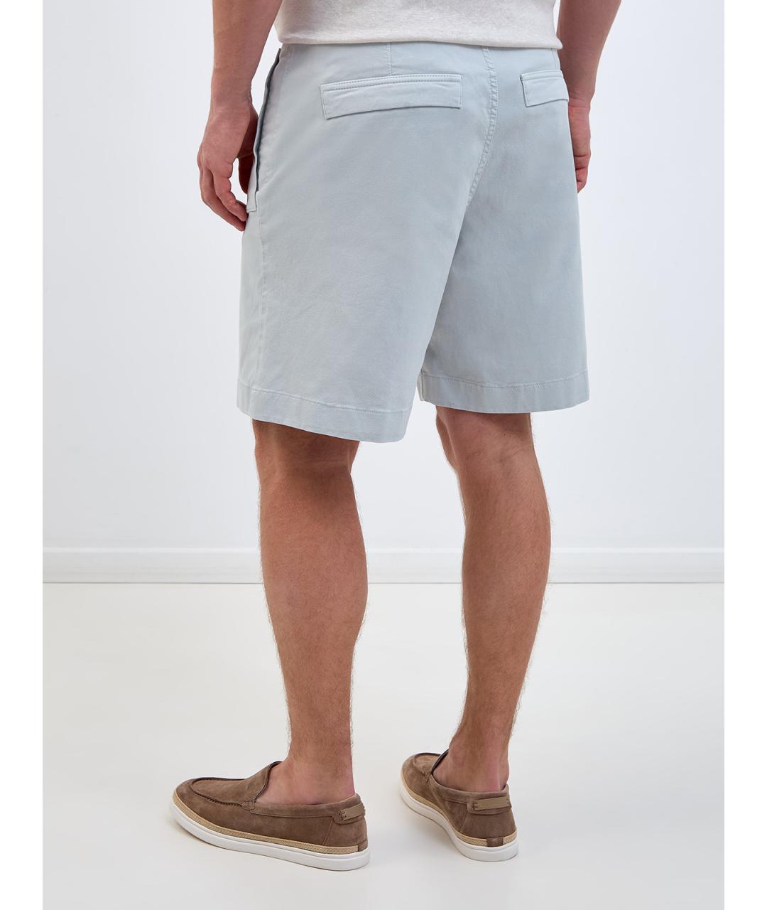 ELEVENTY Голубые хлопковые шорты, фото 4