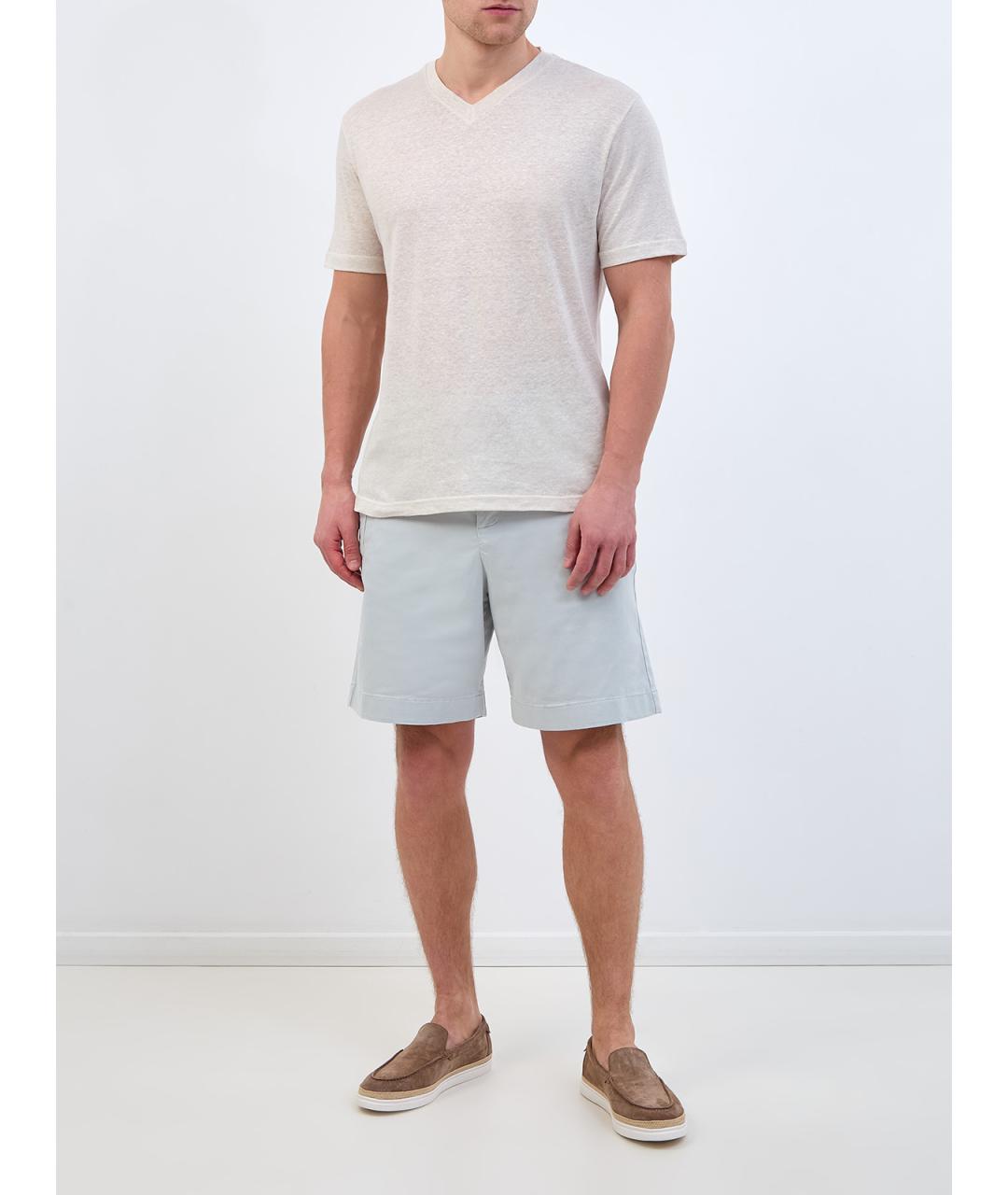 ELEVENTY Голубые хлопковые шорты, фото 2