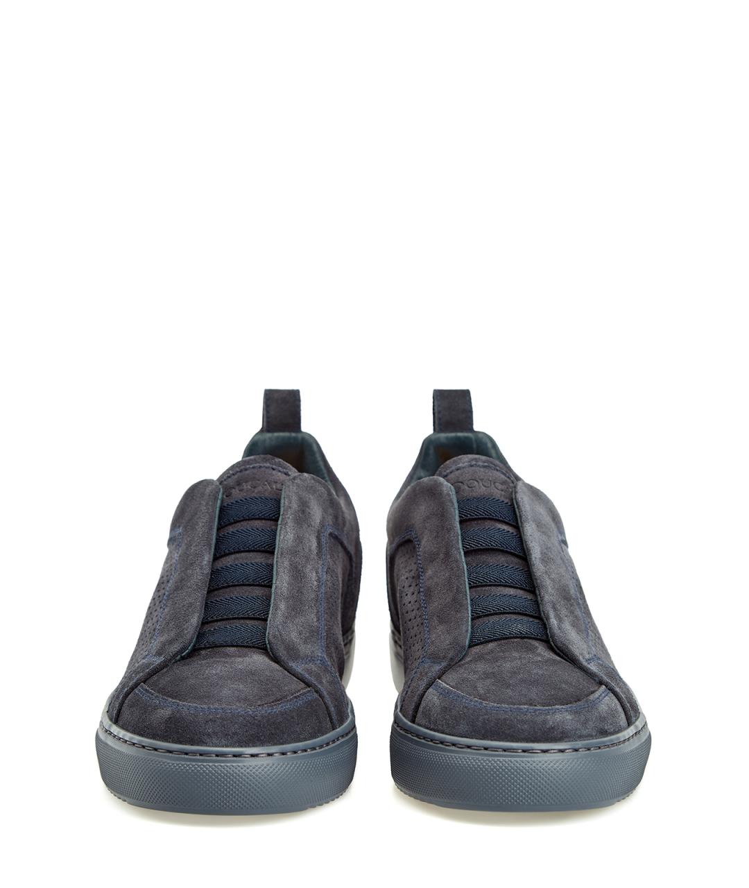DOUCAL'S Серые замшевые низкие кроссовки / кеды, фото 6