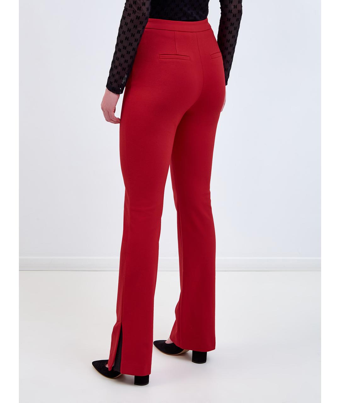 KARL LAGERFELD Красные вискозные брюки узкие, фото 4