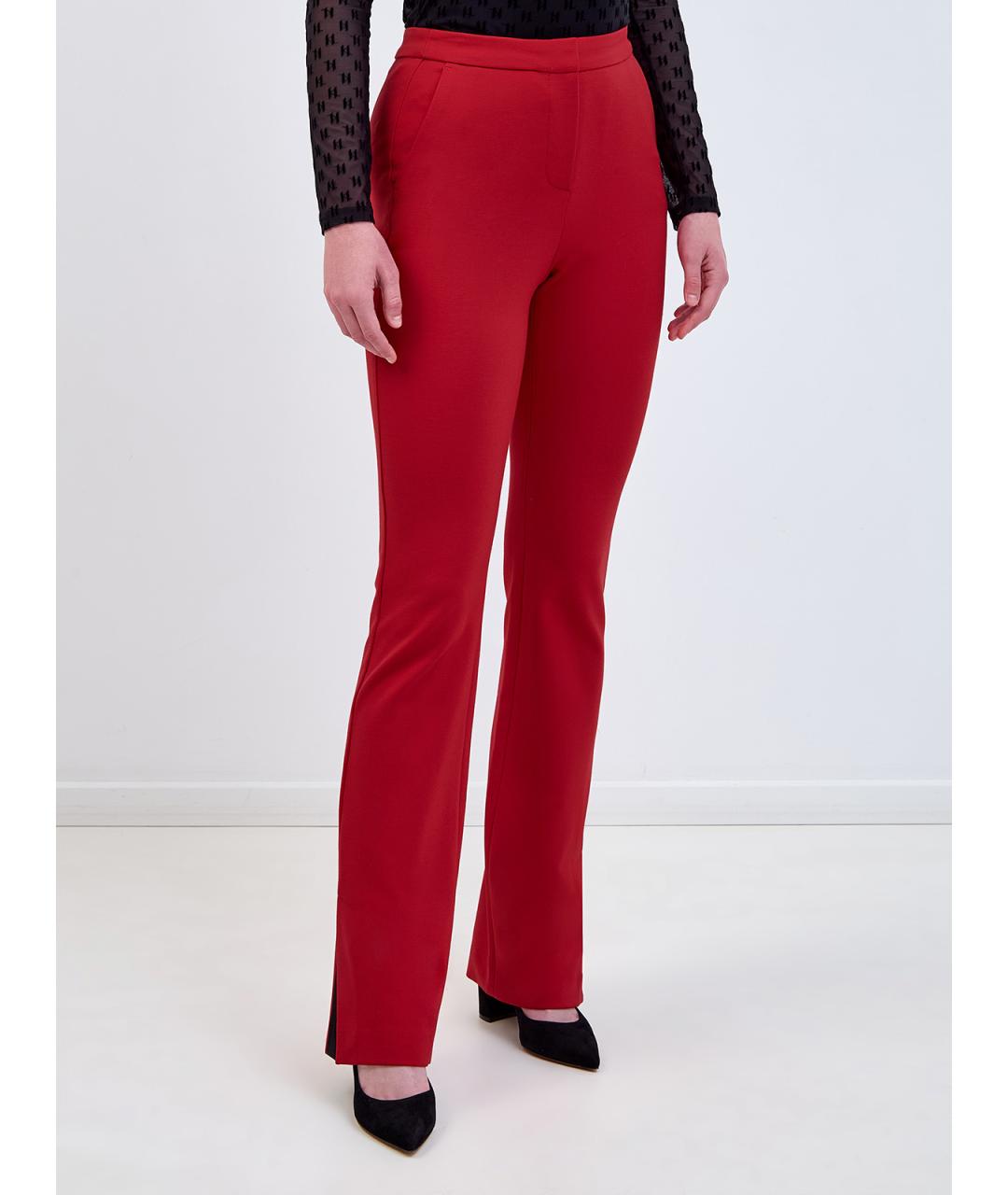 KARL LAGERFELD Красные вискозные брюки узкие, фото 3