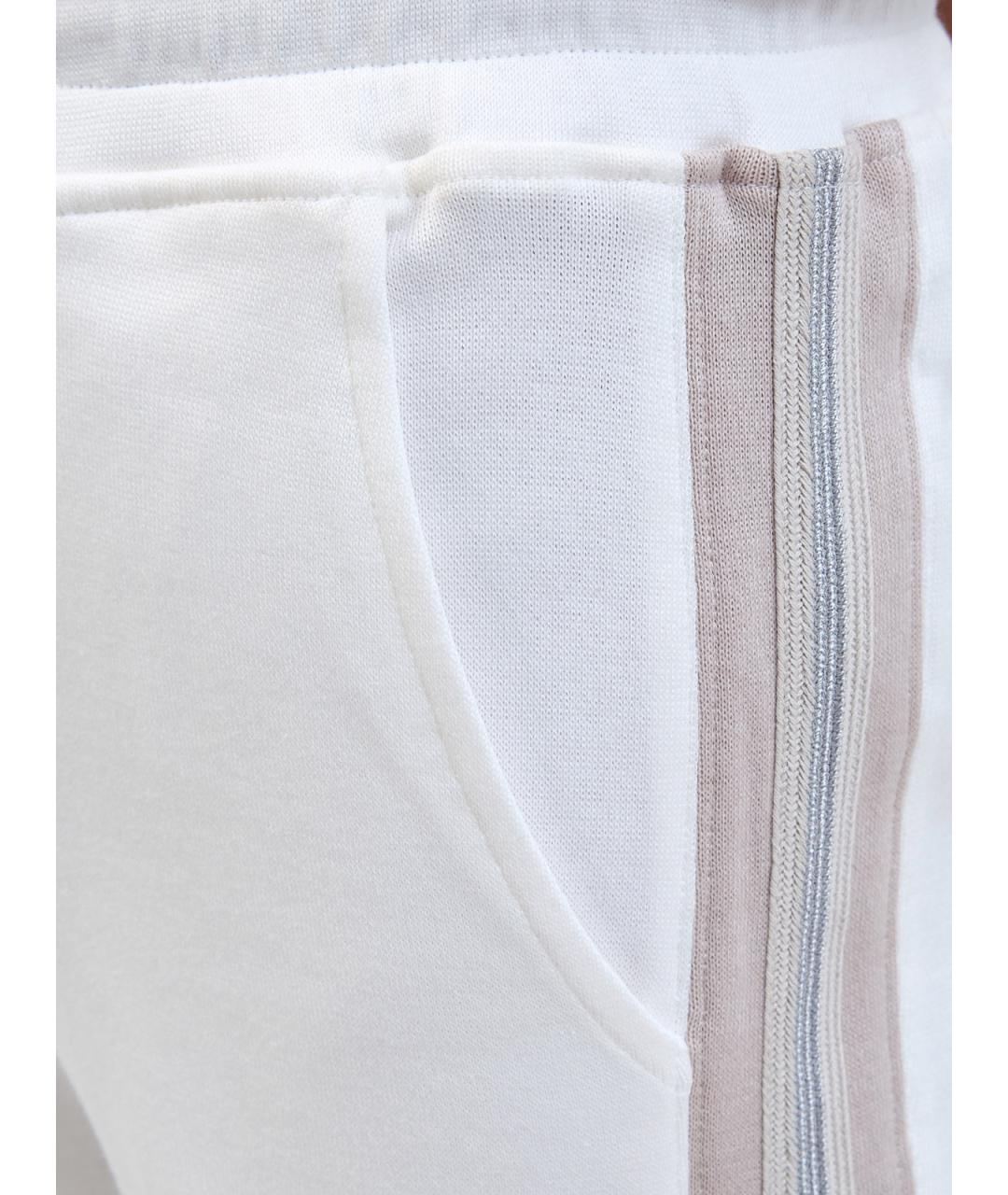 ELEVENTY Белые хлопковые прямые брюки, фото 5