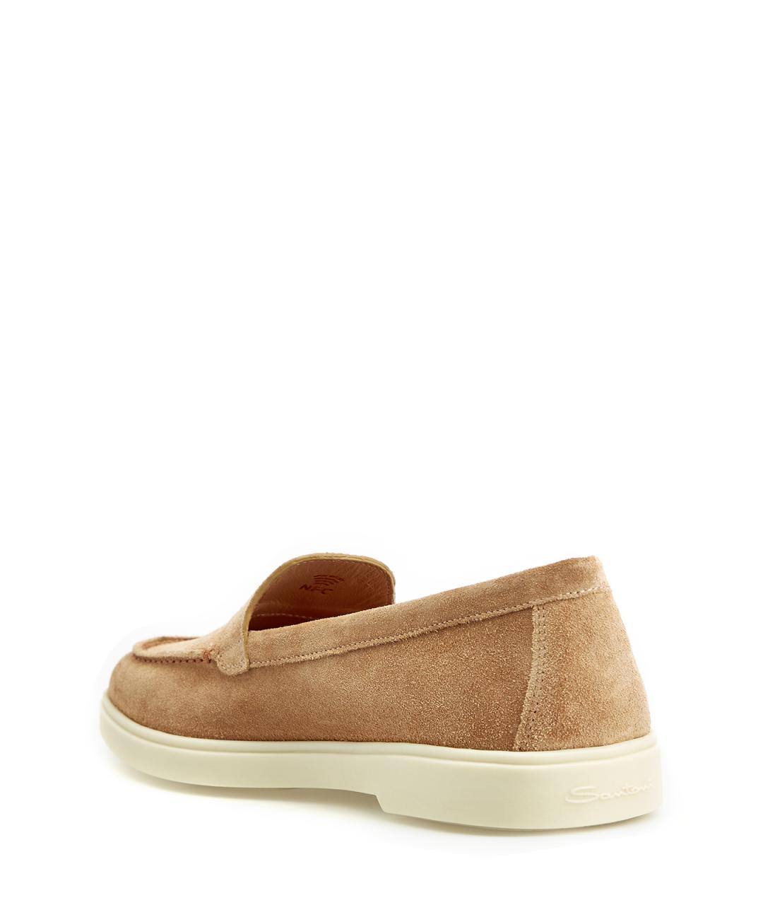 SANTONI Коричневые замшевые лоферы, фото 4
