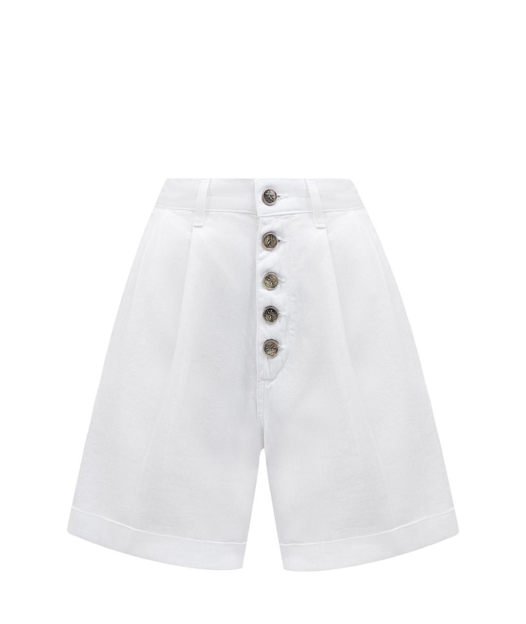 ETRO Белые хлопковые шорты, фото 7