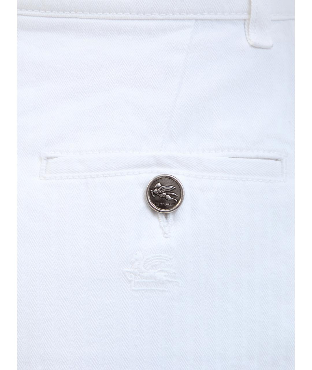 ETRO Белые хлопковые шорты, фото 5