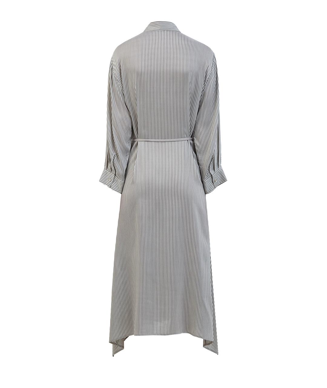 PESERICO Серое вискозное повседневное платье, фото 2