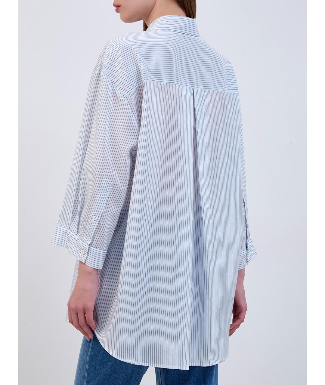 PESERICO Голубая хлопковая рубашка, фото 4
