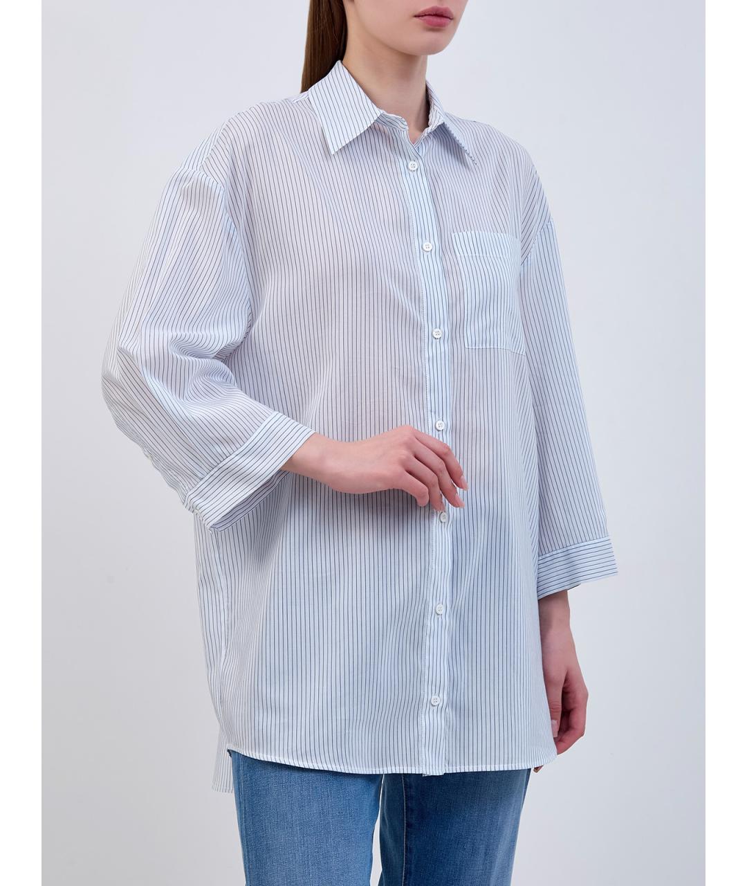 PESERICO Голубая хлопковая рубашка, фото 3