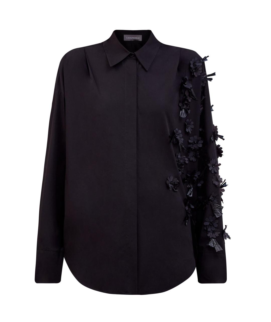 LORENA ANTONIAZZI Черная хлопковая рубашка, фото 6
