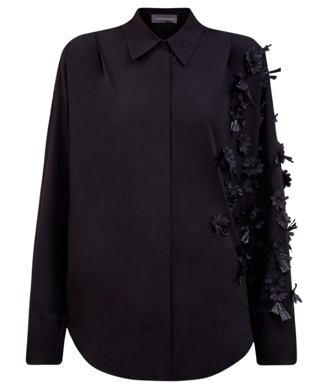 LORENA ANTONIAZZI Черная хлопковая рубашка, фото 1