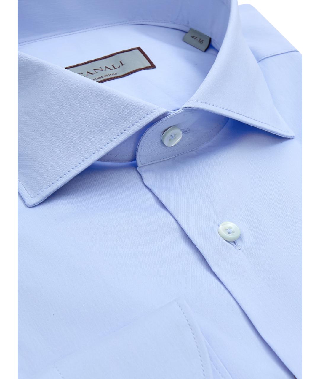CANALI Голубая хлопковая кэжуал рубашка, фото 3
