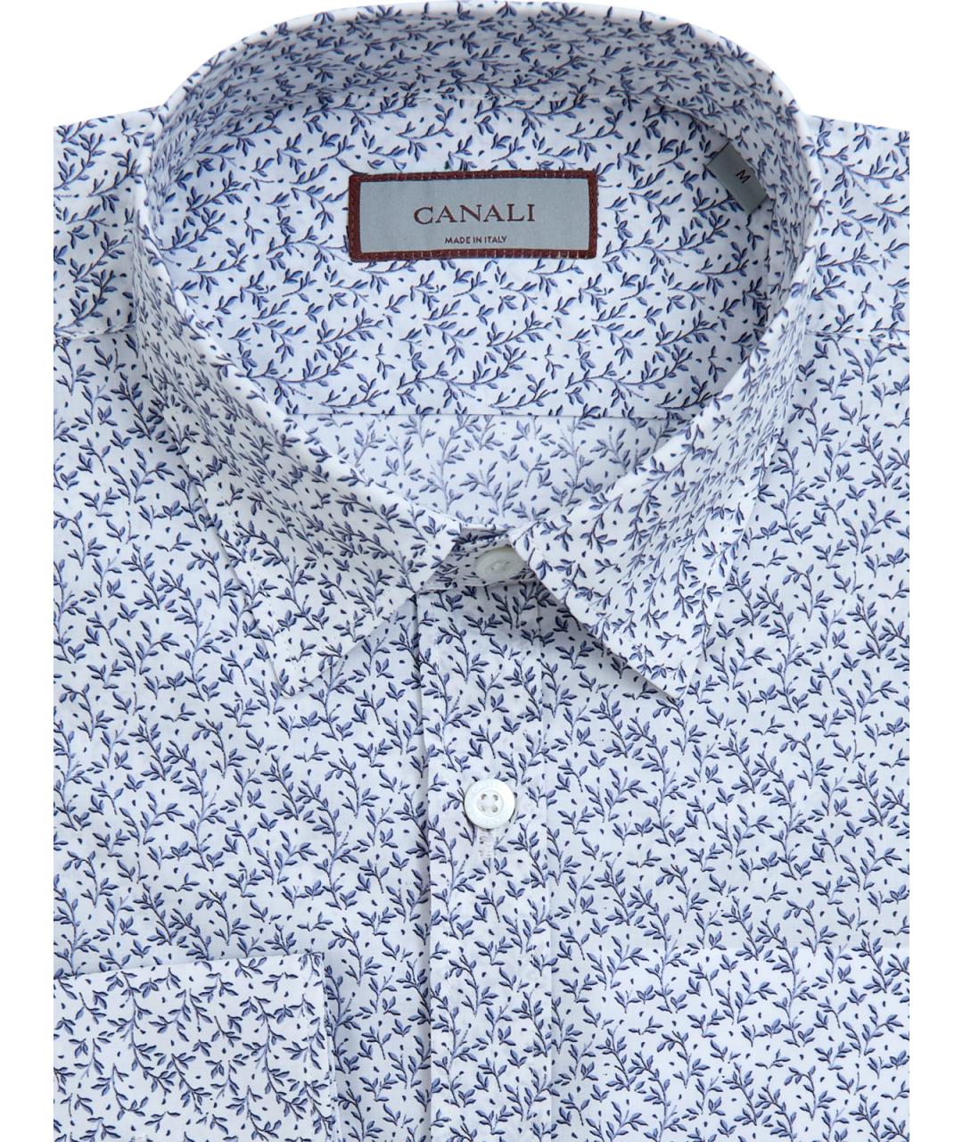 CANALI Белая хлопковая классическая рубашка, фото 2