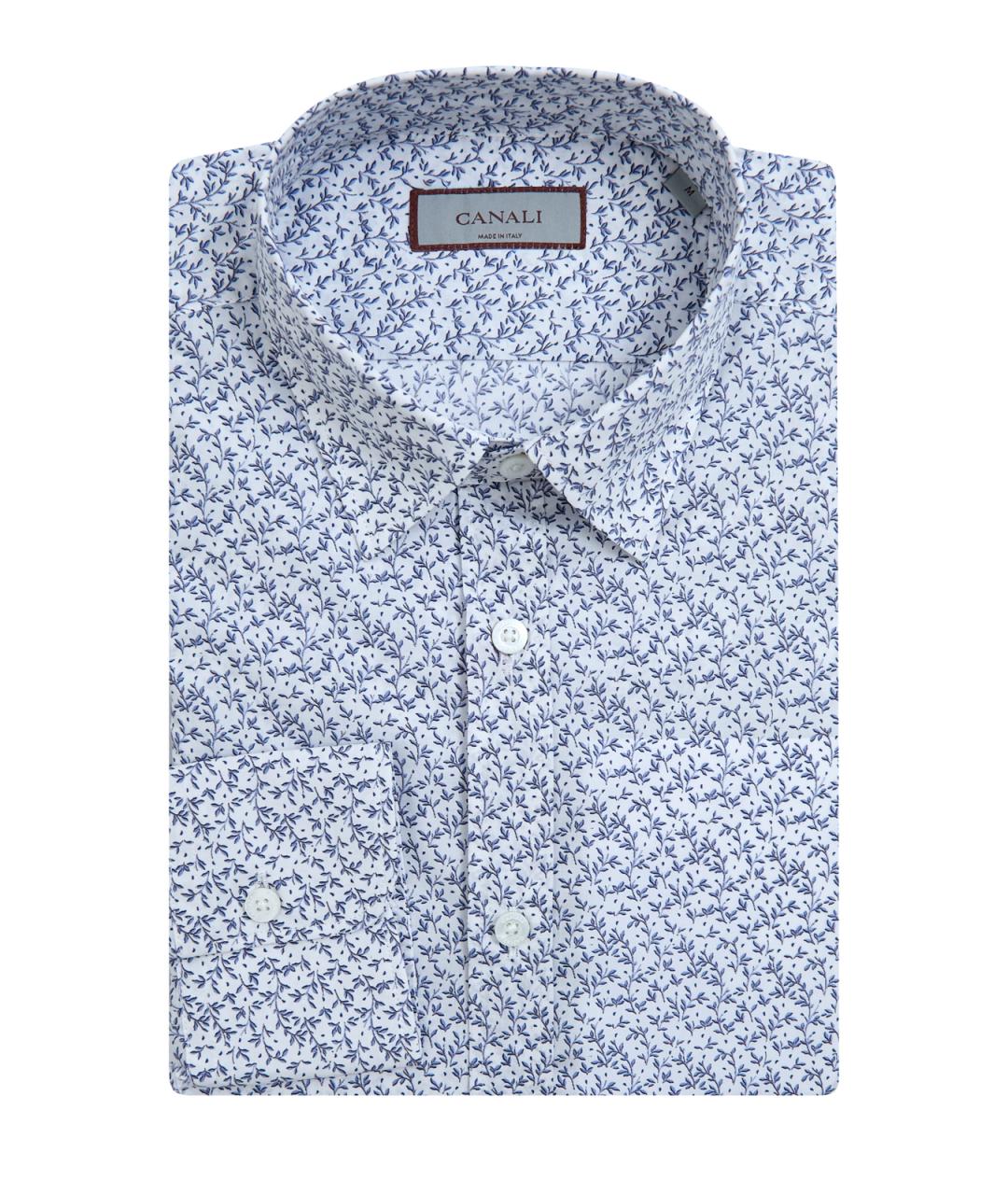 CANALI Белая хлопковая классическая рубашка, фото 1