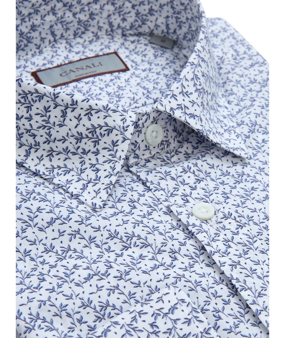 CANALI Белая хлопковая классическая рубашка, фото 3
