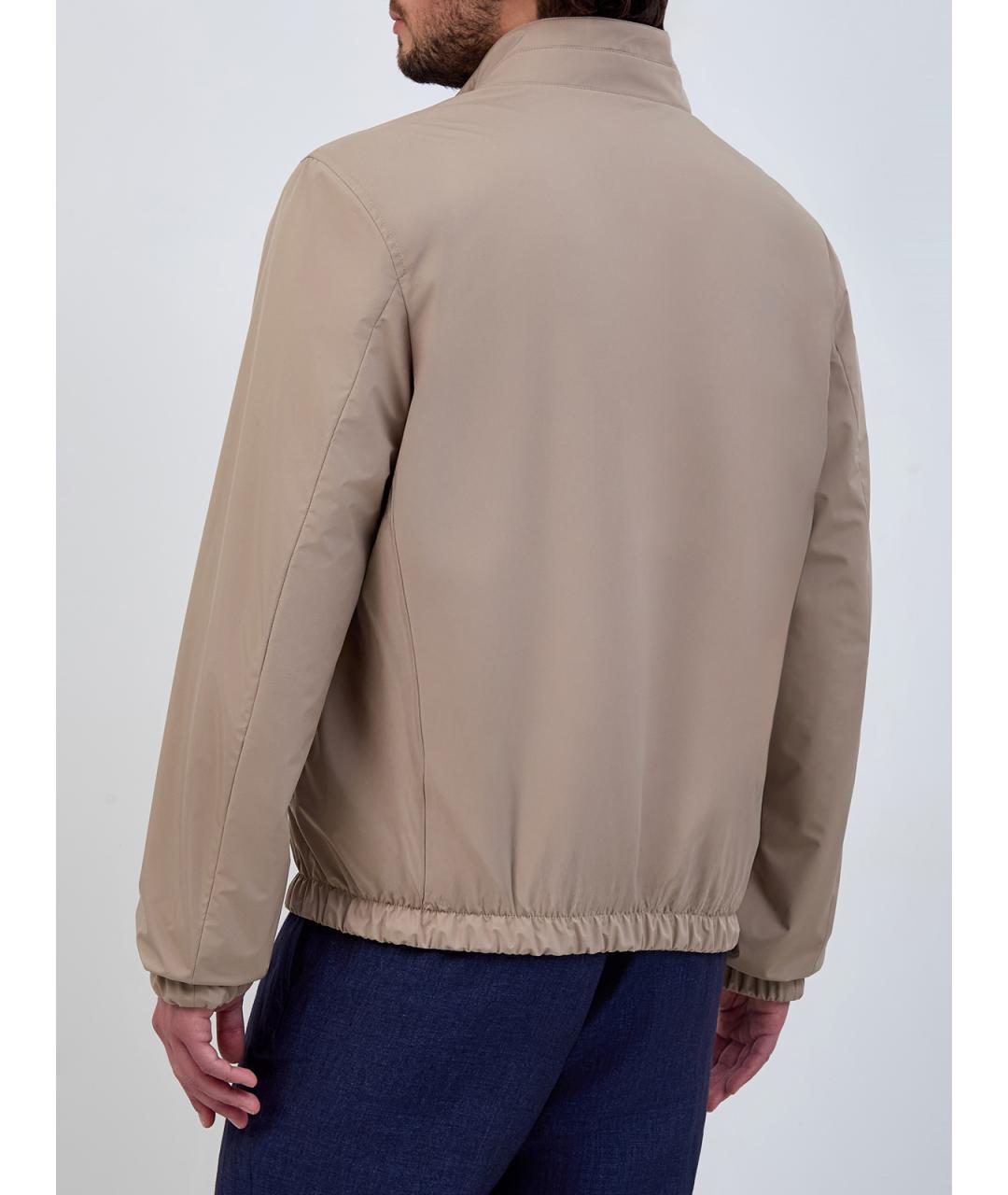 PESERICO Бежевая полиэстеровая куртка, фото 5