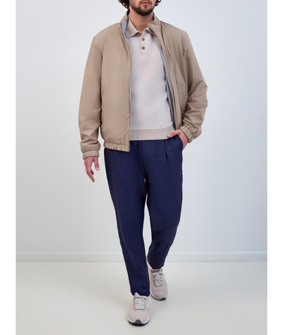 PESERICO Бежевая полиэстеровая куртка, фото 2