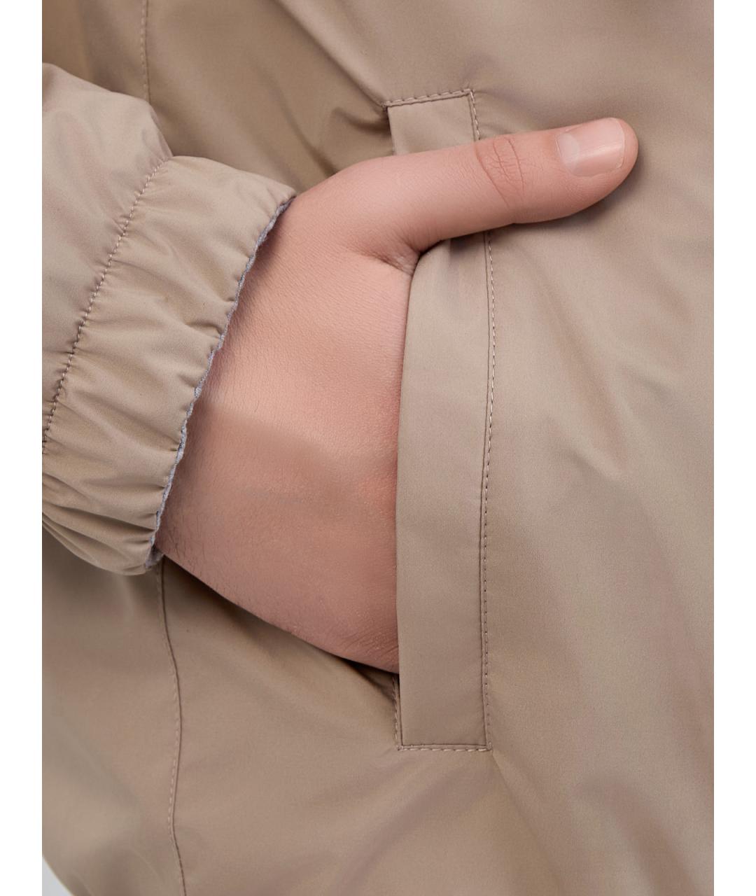 PESERICO Бежевая полиэстеровая куртка, фото 6