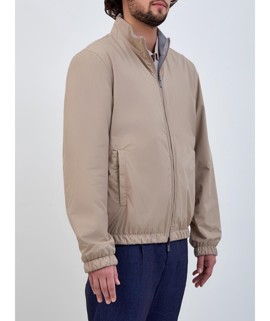 PESERICO Бежевая полиэстеровая куртка, фото 4