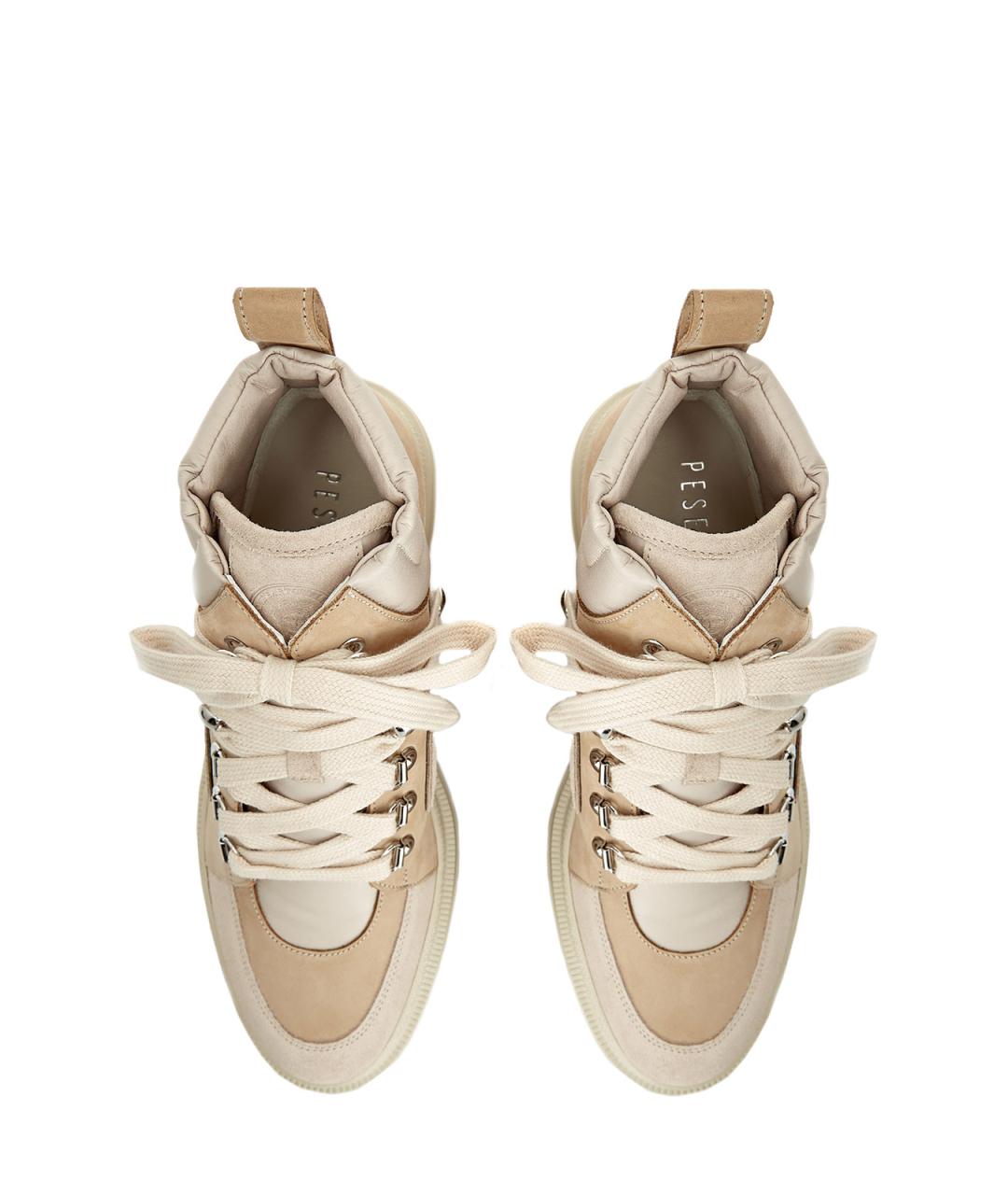 PESERICO Бежевые замшевые ботинки, фото 6