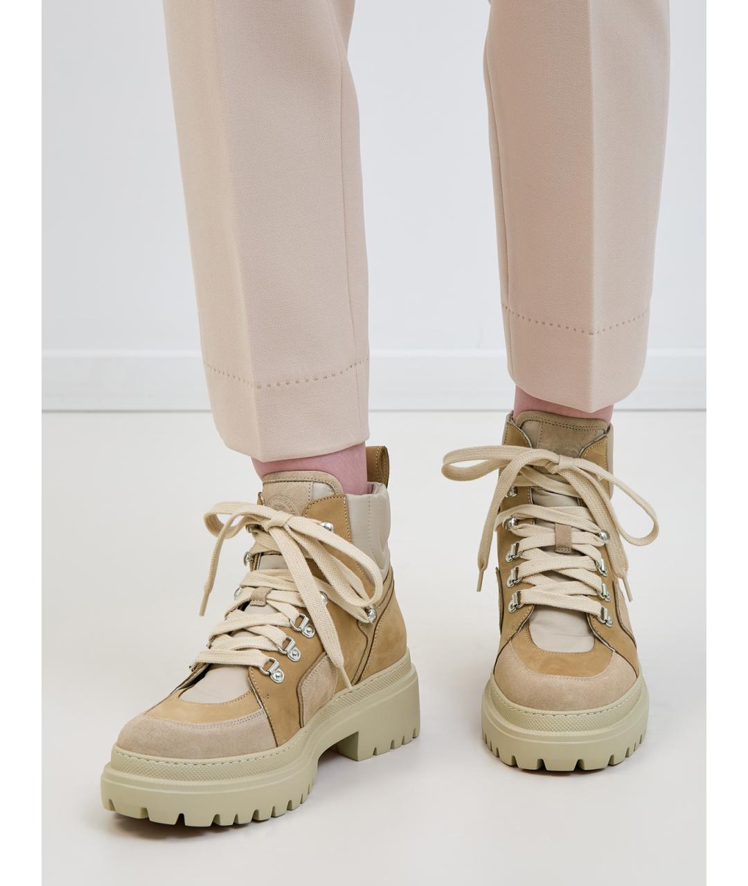 PESERICO Бежевые замшевые ботинки, фото 2