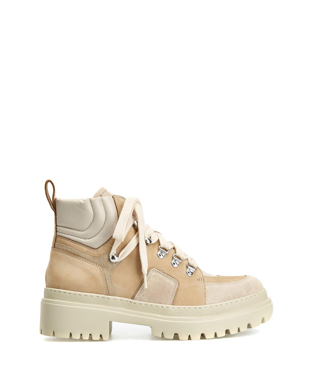 PESERICO Бежевые замшевые ботинки, фото 1