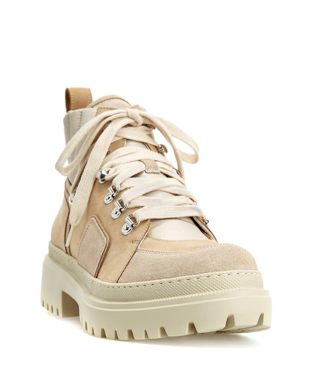 PESERICO Бежевые замшевые ботинки, фото 3