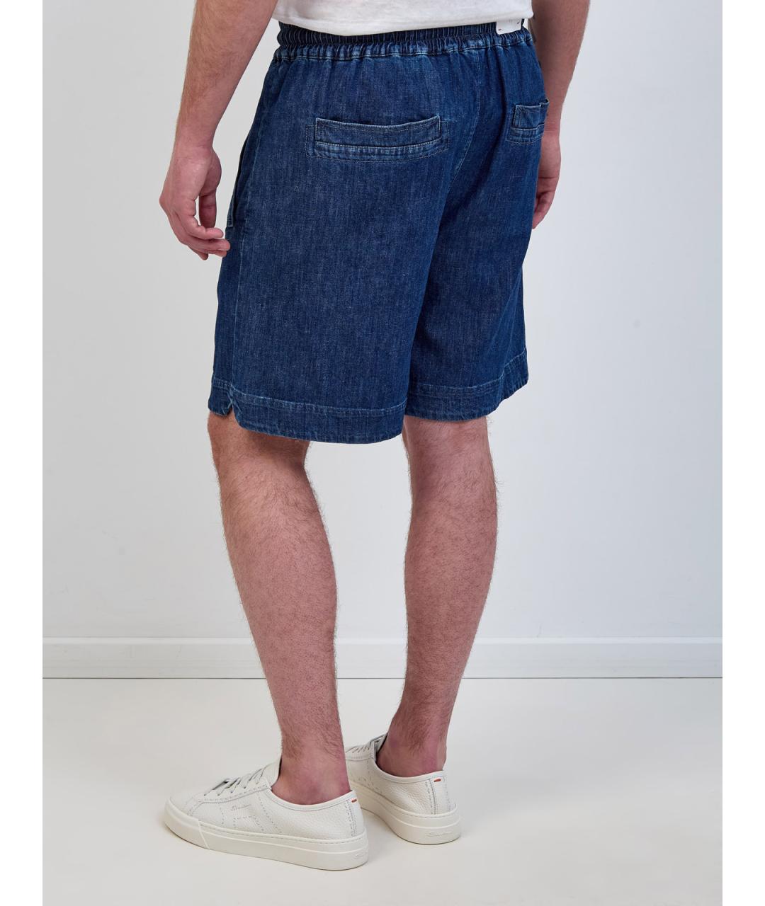 ELEVENTY Синие хлопковые шорты, фото 4