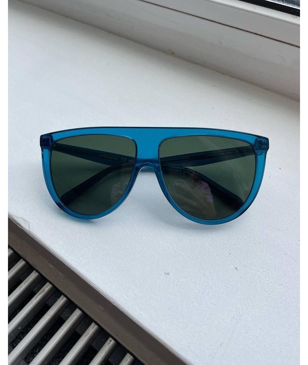 CELINE PRE-OWNED Голубые пластиковые солнцезащитные очки, фото 4