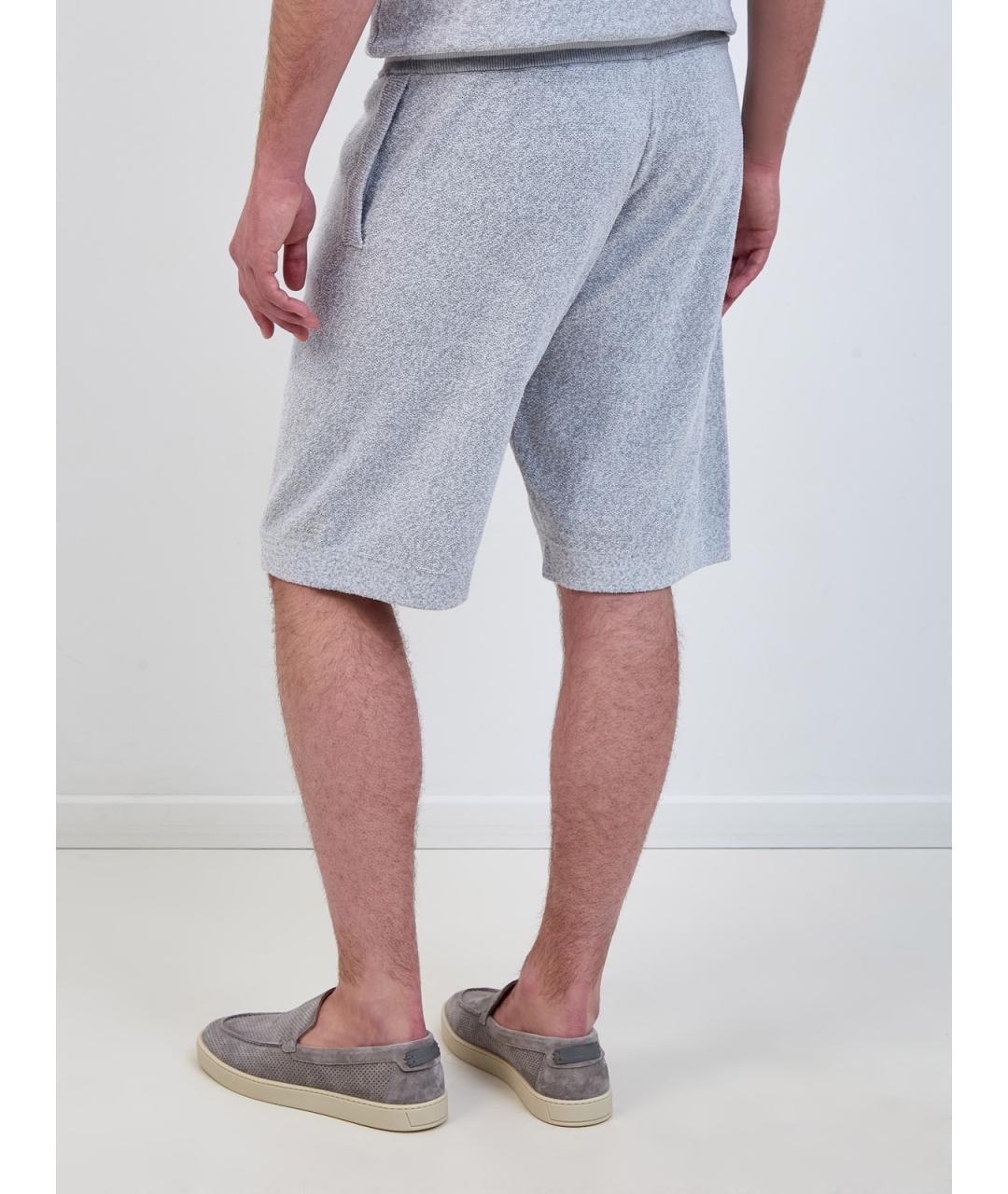 PESERICO Серые хлопковые шорты, фото 4