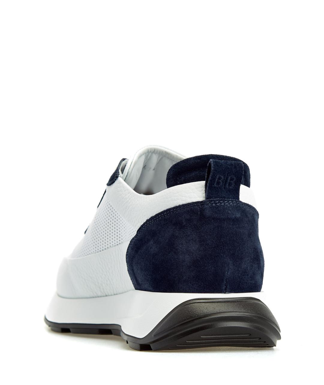 BARRETT Белые кожаные низкие кроссовки / кеды, фото 4