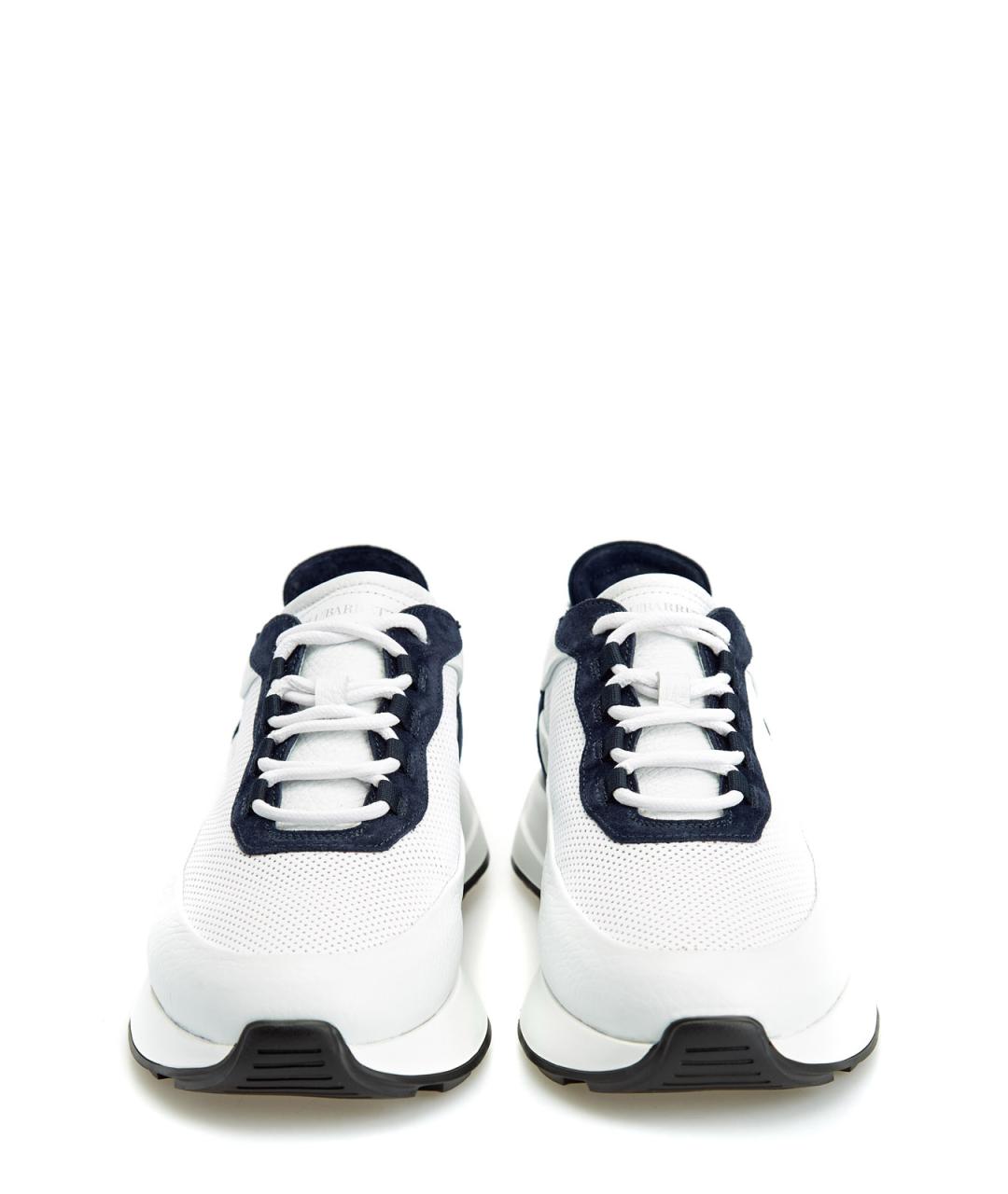 BARRETT Белые кожаные низкие кроссовки / кеды, фото 5