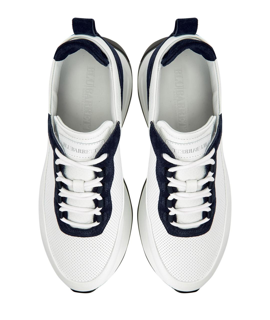 BARRETT Белые кожаные низкие кроссовки / кеды, фото 6
