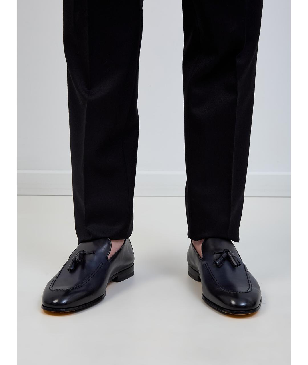 DOUCAL'S Черные кожаные лоферы, фото 2