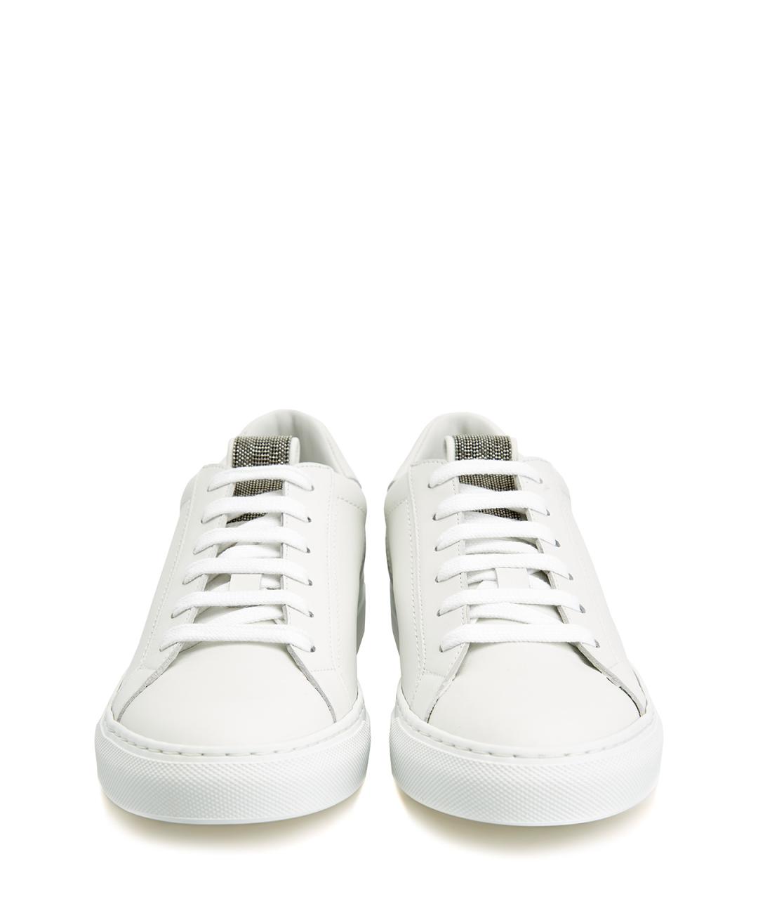 BRUNELLO CUCINELLI Белые кожаные кеды, фото 6