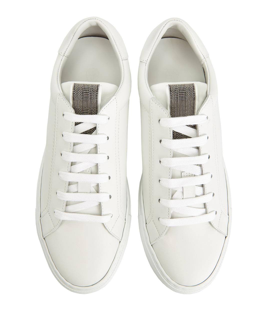 BRUNELLO CUCINELLI Белые кожаные кеды, фото 5