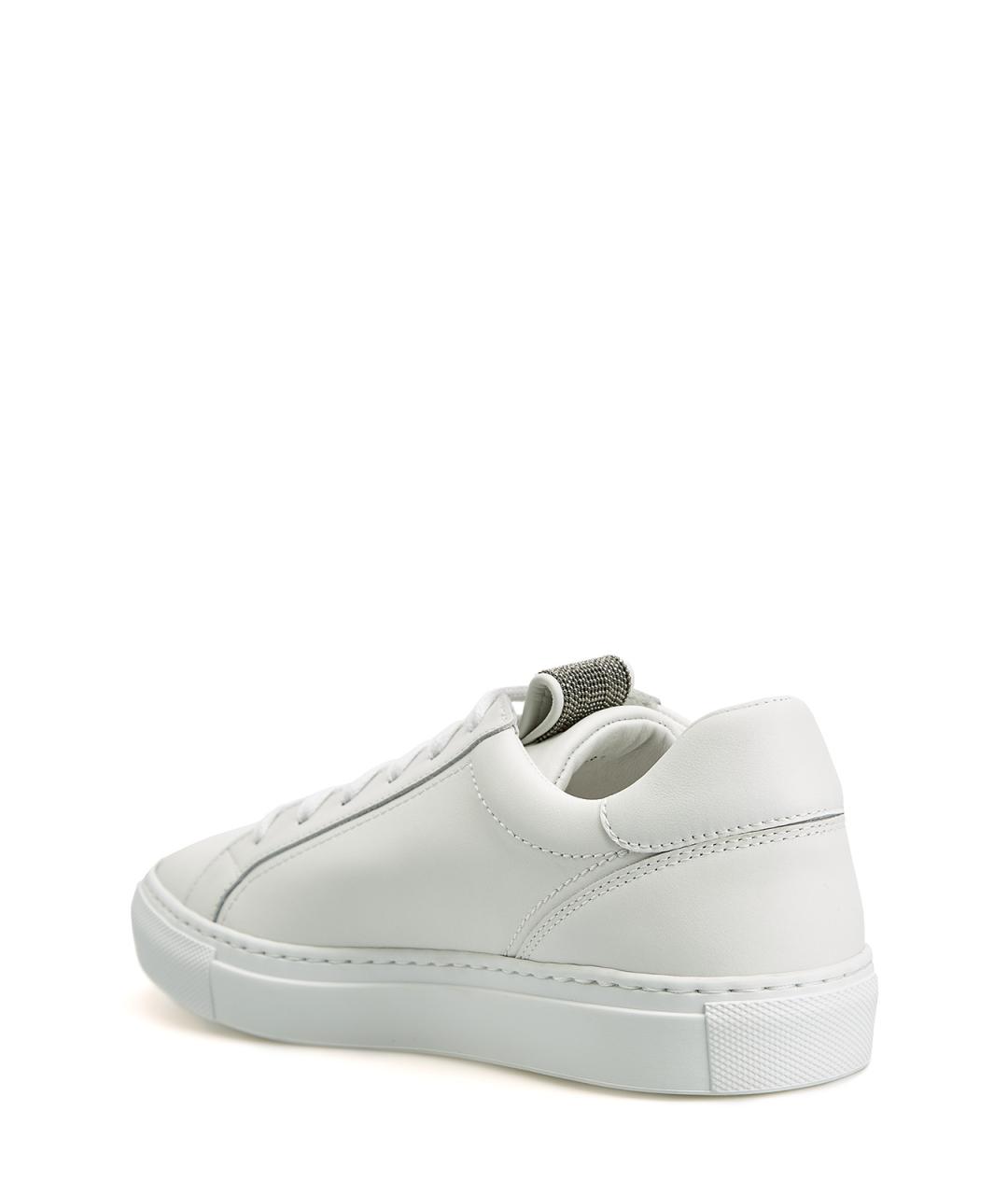 BRUNELLO CUCINELLI Белые кожаные кеды, фото 4