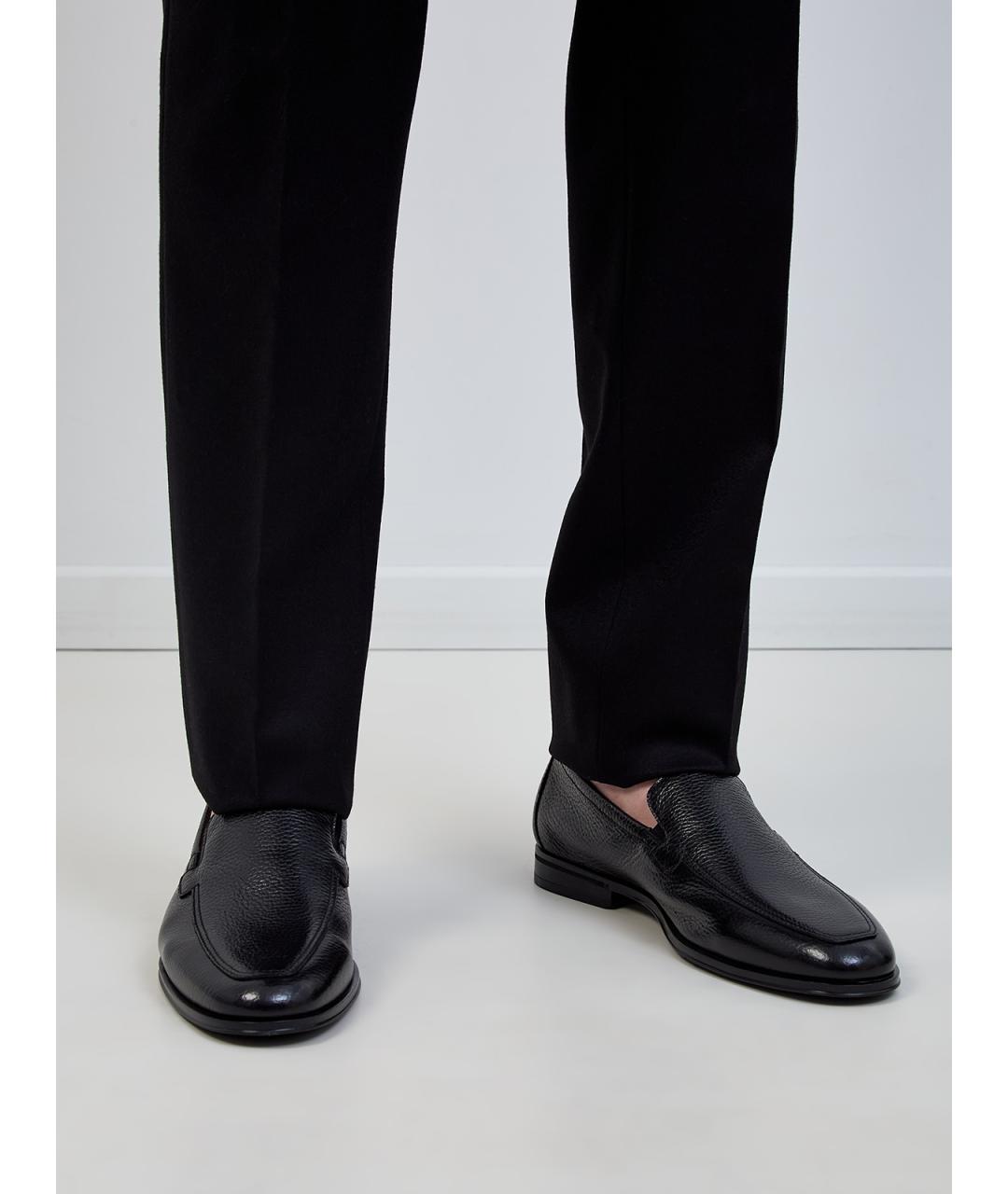 DOUCAL'S Черные кожаные лоферы, фото 2